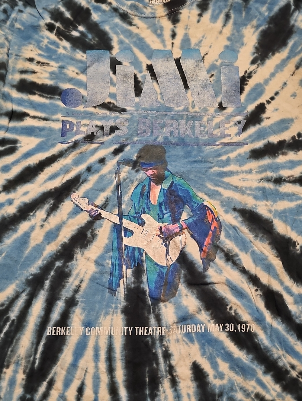 Jimmy Hendrix Tie-Dye Tee Shirt Authentic 2020 2xl 100% Cotton Music Band